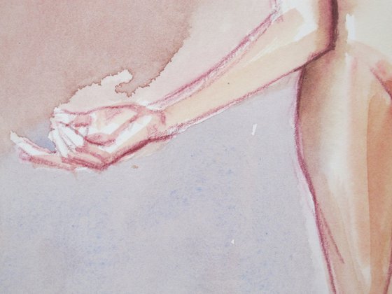Standing female nude
