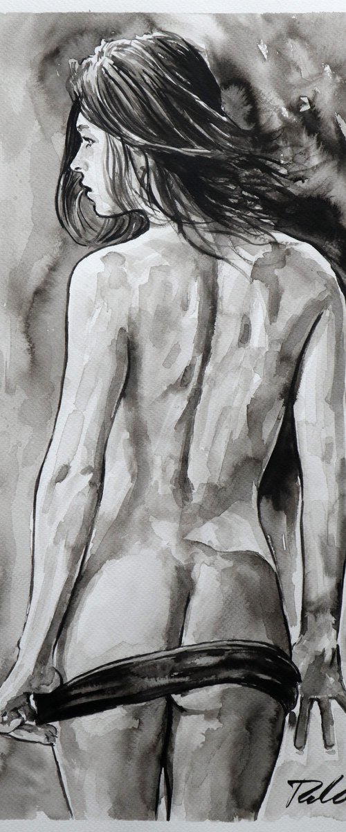 "Undress me" /30x52cm by Tashe