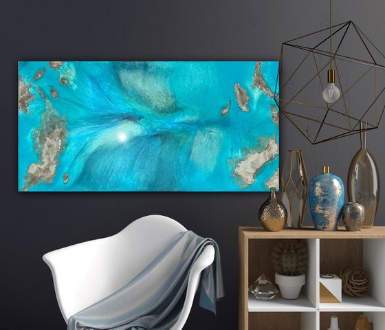 Aerial Seascape painting