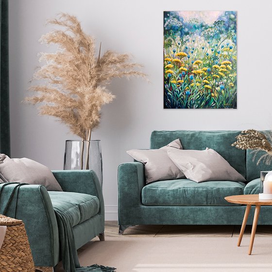 Consciousness- Peaceful meadow painting