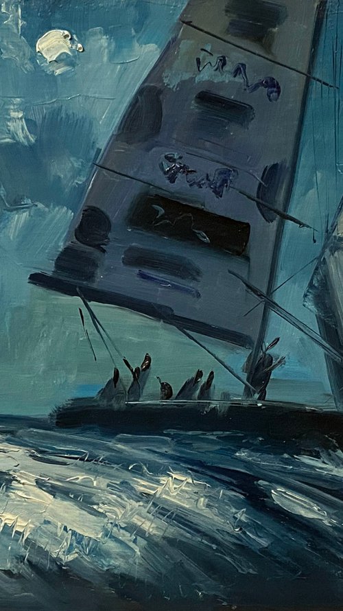 Sail in Night by Paul Cheng