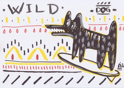 WILD DOG 21x30cm by Angel Rivas