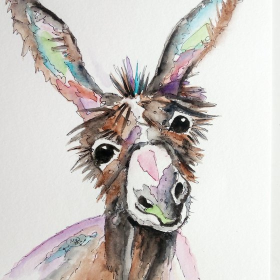 Cute Donkey Portrait