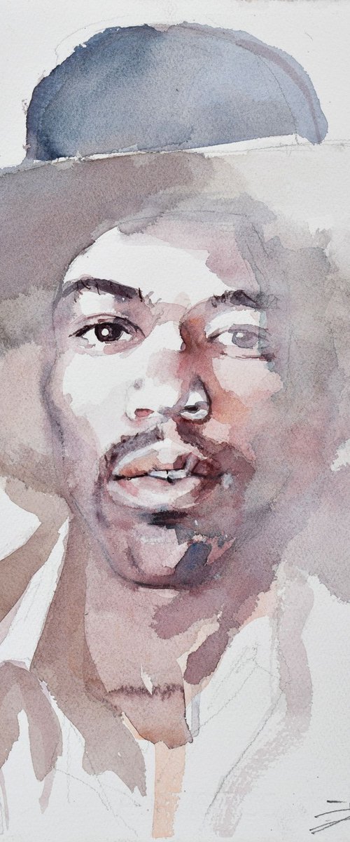 James "Jimi" Hendrix III by Goran Žigolić Watercolors
