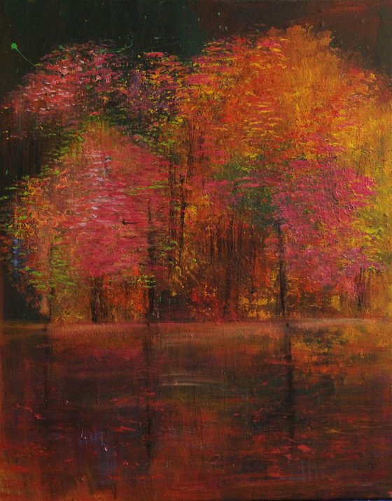 AUTUMN BY THE LAKE (DIGITAL ARTS PRINT)