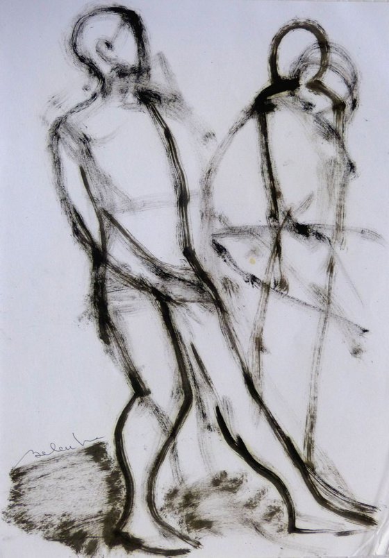 Five sketches - The Couple, 21x29 cm - affordable & AF exclusive !