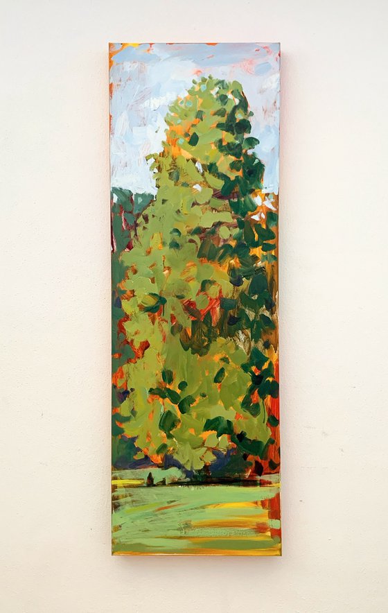 Man and Dog Under a Tree