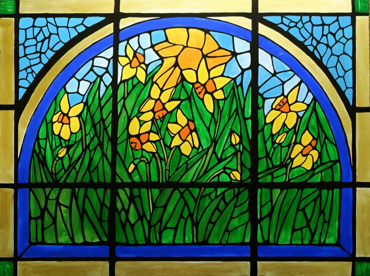 Daffodils in the garden by Rachel Olynuk