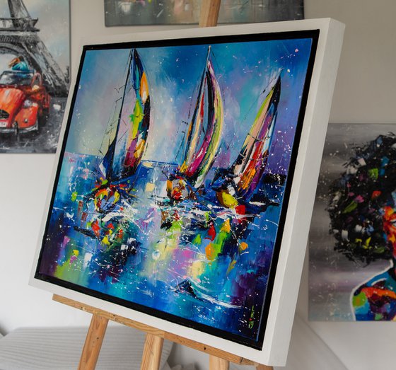 SAILING RACES(framed)