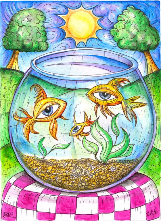 Three Lost Souls Swimming In A Fish Bowl