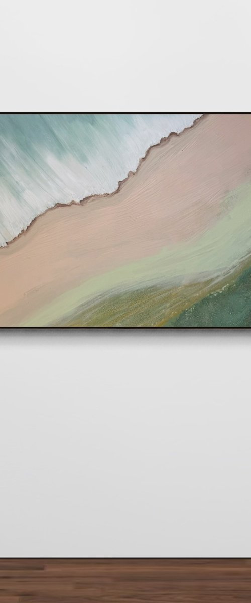 Serene shoreline 2 1 90x180 by Marie Antuanelle