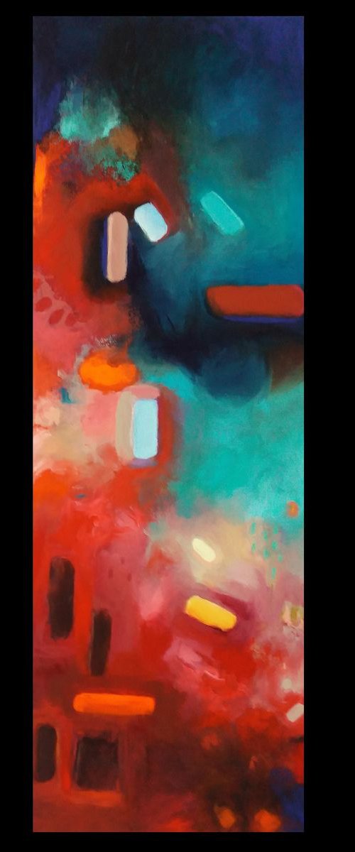 On Fire 11"x33" by Celine Baliguian