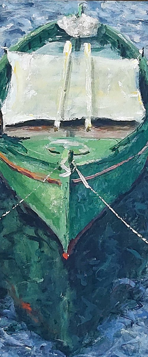 The green boat by Dimitris Voyiazoglou