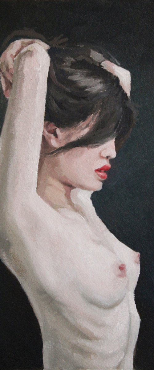 Girl. ORIGINAL OIL PAINTING, GIFT by Linar Ganeev