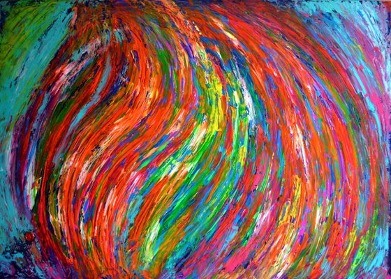 FREE SHIPPING - Gypsy Twirl - XXXL Large Modern Abstract, Huge Painting - Ready to Hang, Office, Hotel and Restaurant Wall Decoration