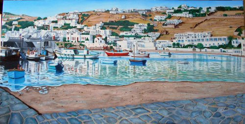 Greek Island Port by Jeffrey Allen Phillips - My JP Art