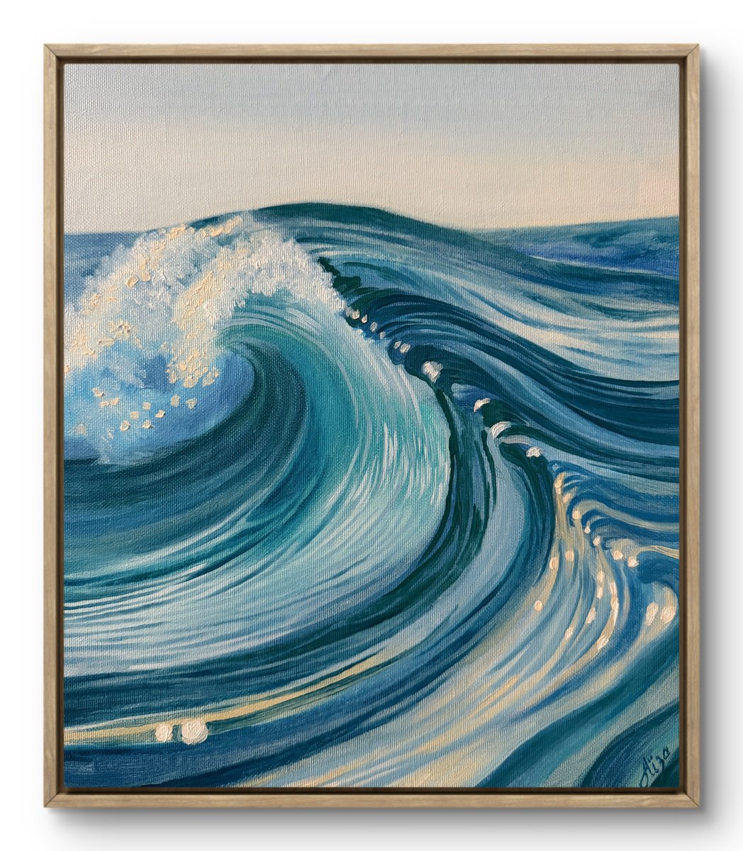 Rising Wave By Aisylu Burangulova, 10 X 11, Artwork For Sale On Artfinder