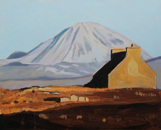 Old Stone Cottage in Front of Errigal (Donegal)