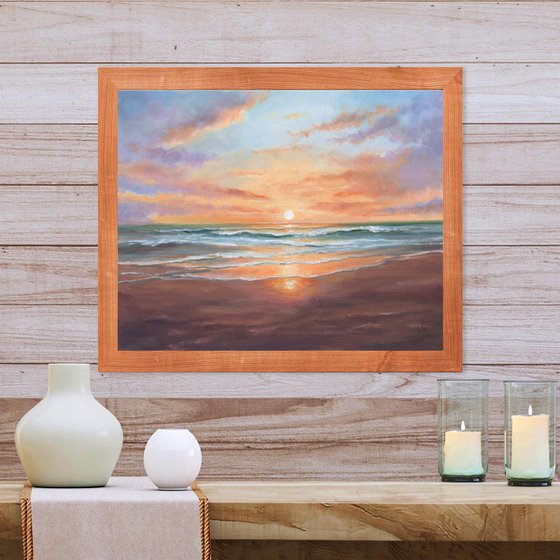 Peaceful beach sunset