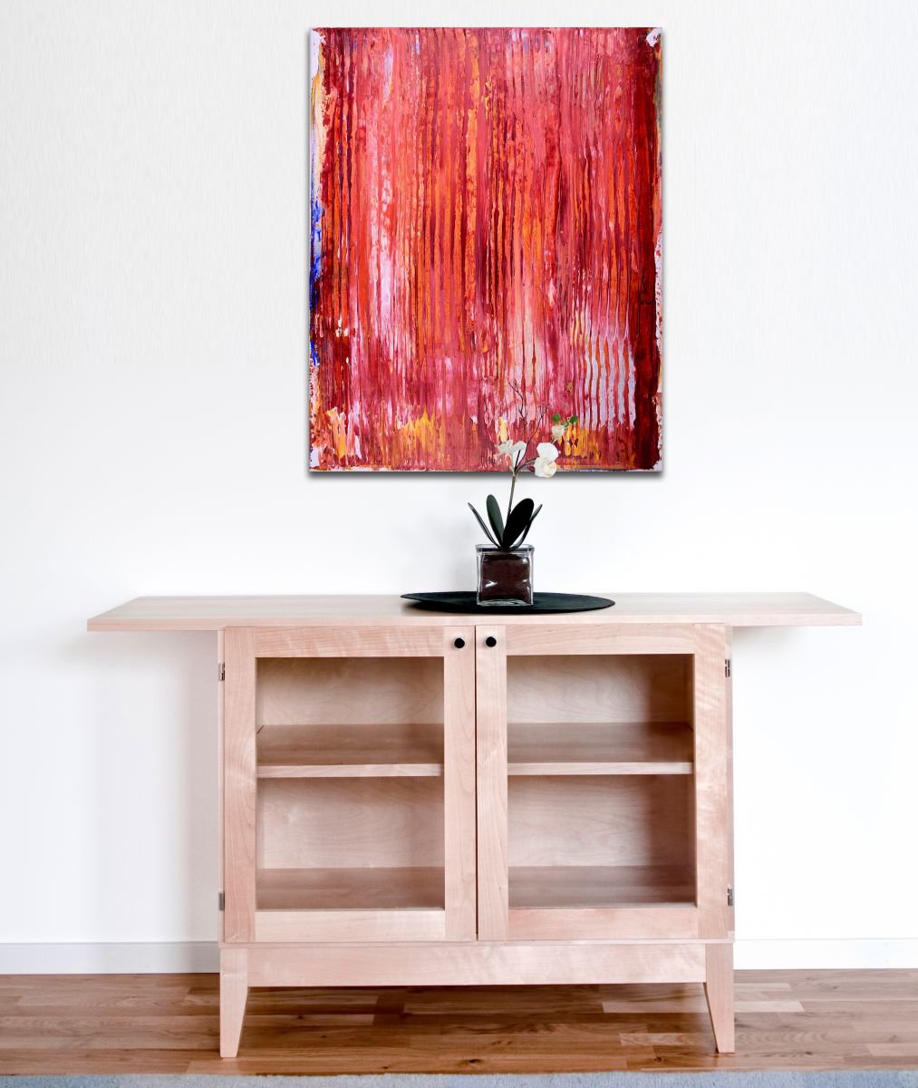 Abstract Acrylic Painting By Nestor Toro, 16 X 20", Abstract Dream I, Original Artwork