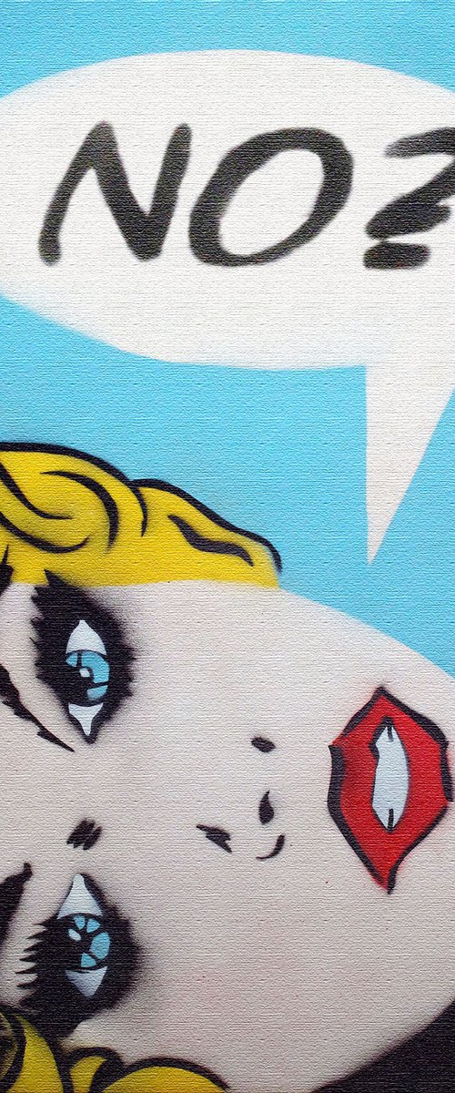 Yes! (No! Blue on paper). by Juan Sly