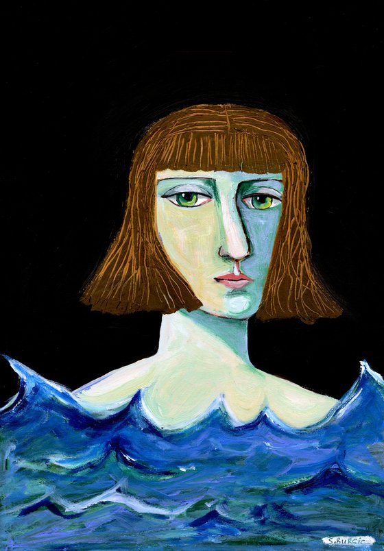 Wild Ocean Swimmer Woman Beach