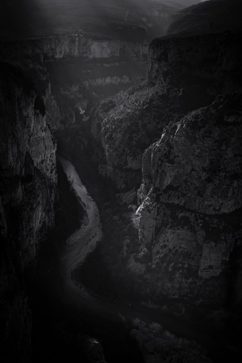 Photorealistic Landscape Photograph By Christian Schwarz, 17 X 24, A Ray Of Light On The Verdon, Original Artwork
