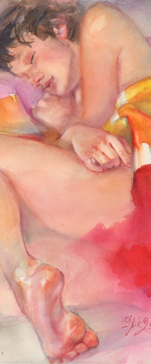 Sleeping boy by Irina Bibik-Chkolian