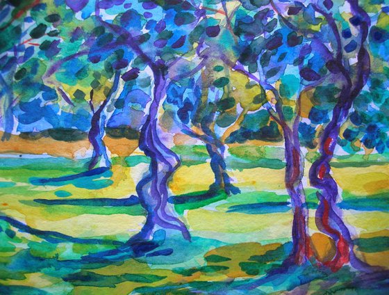 Breeze in olive orchard II