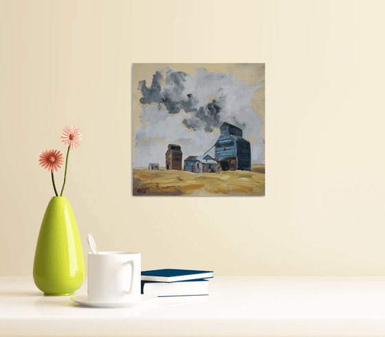 "Gray Prairie Sky" - Landscape - Grainery