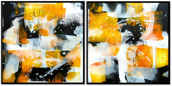 Abstract No. 10120 black & white  - set of 2
