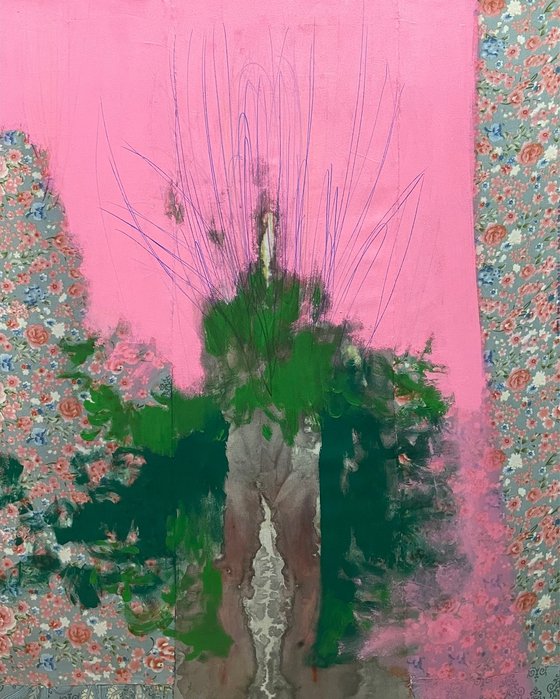 Abstract Trees in pink