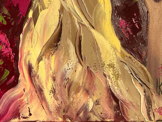 Woman with Apple Original Painting