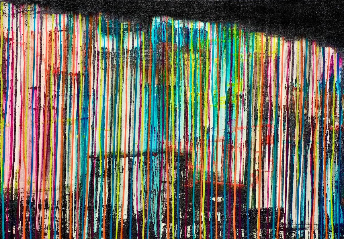 Abstract Acrylic Painting By Carla Sa Fernandes, 39 X 28, The Emotional Creation #250, Original Artwork