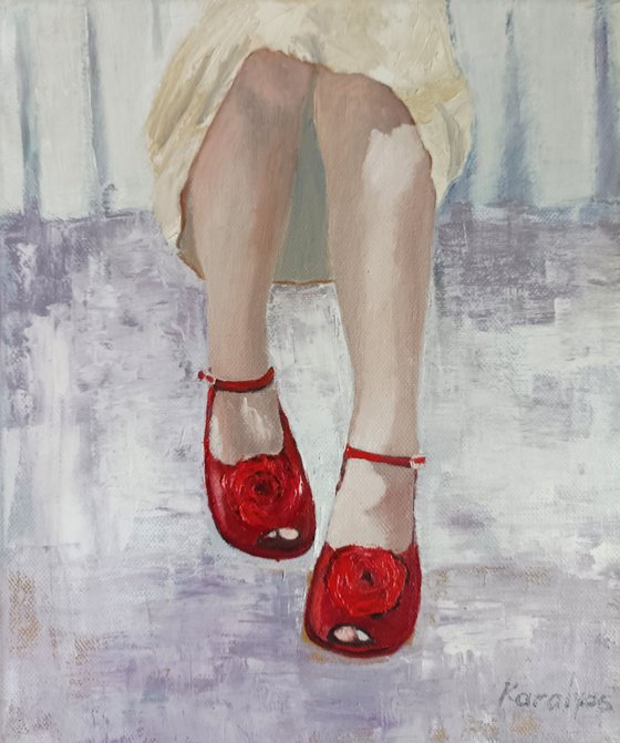 The little red shoes