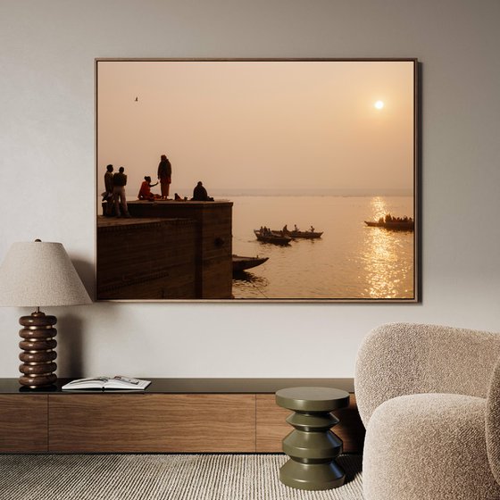 An ethereal sunrise in Varanasi