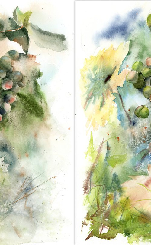 Grape branch - Set of 2 by Olga Tchefranov (Shefranov)