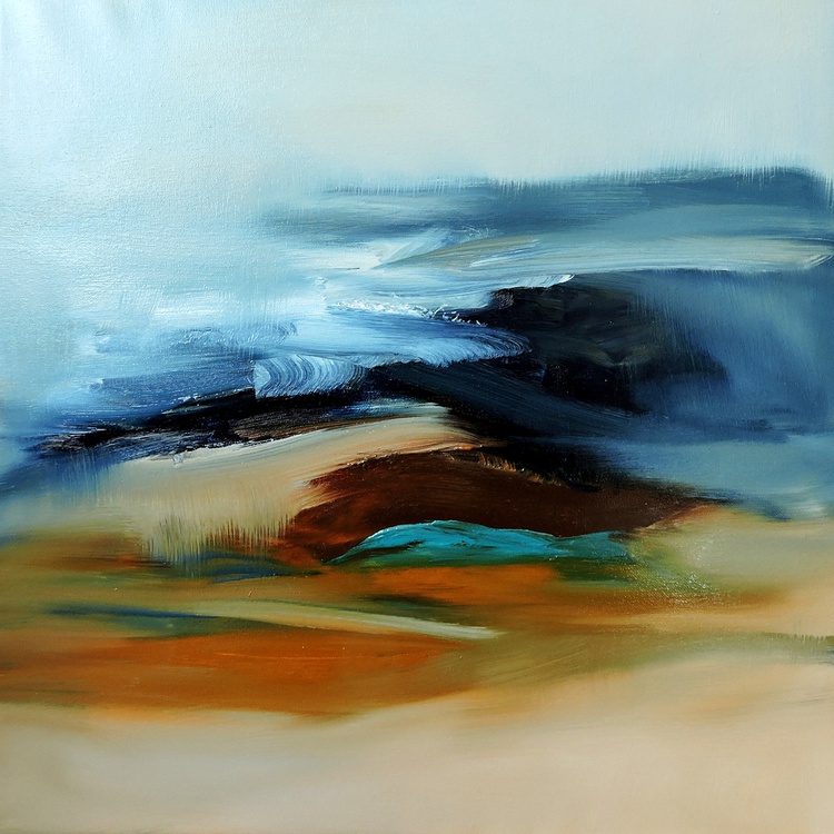Ocean By The Beach Oil Painting By Veta Barker Artfinder