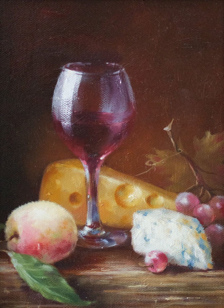 Glass of wine by Natalia Kakhtiurina