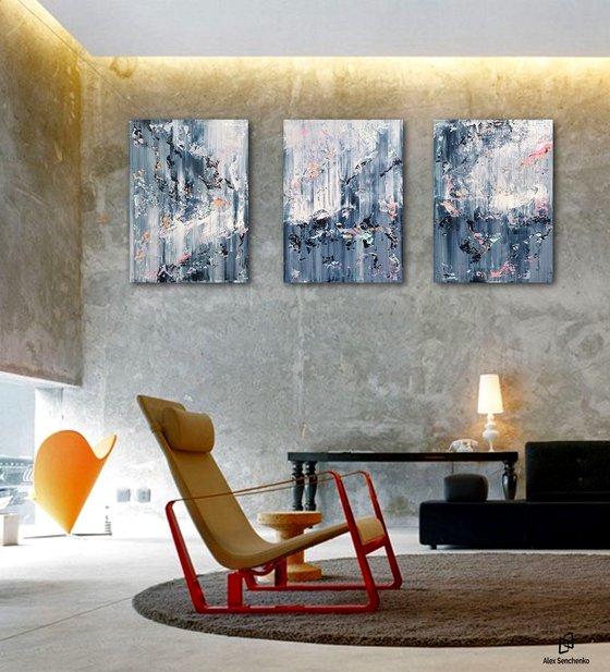 180x80cm. / Abstract triptych / Abstract 2276