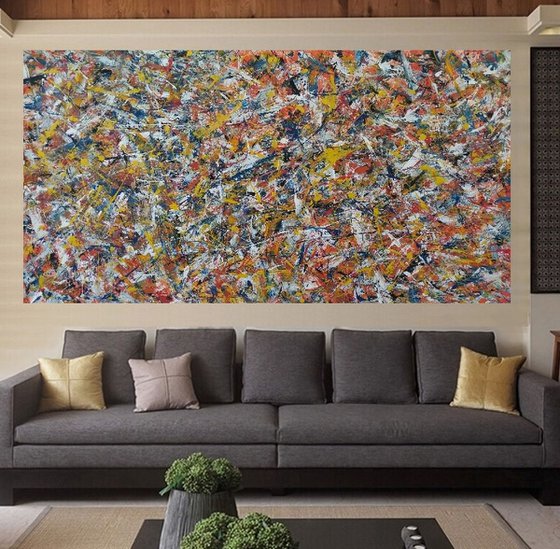 Abstract CONTEMPORARY ACRYLIC PAINTING on CANVAS by M.Y.