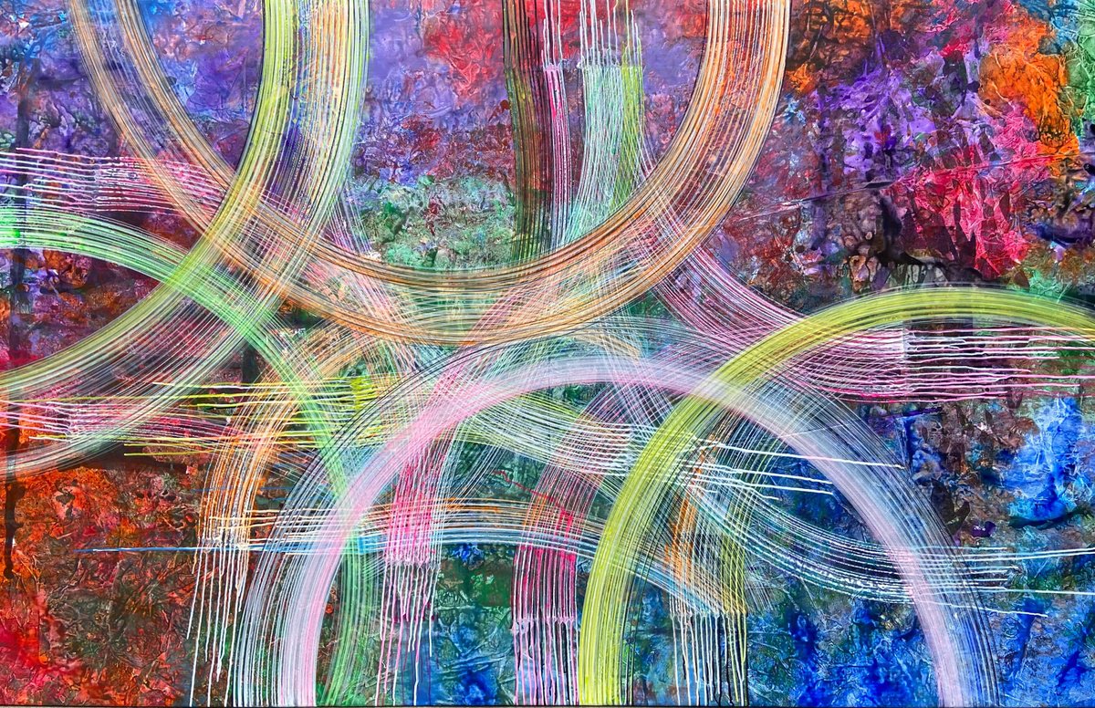 Abstract Acrylic Painting By Tingqun Zhang, 79 X 51", 2023.3.7, Original Artwork