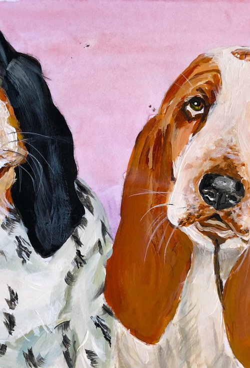 A couple of bassets by Lena Smirnova