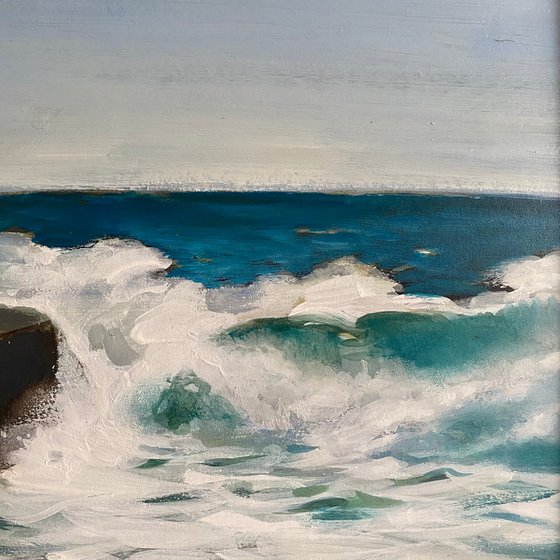 Lyme Cobb Breaking Wave