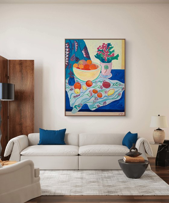 Mediterranean Still Life with Oranges