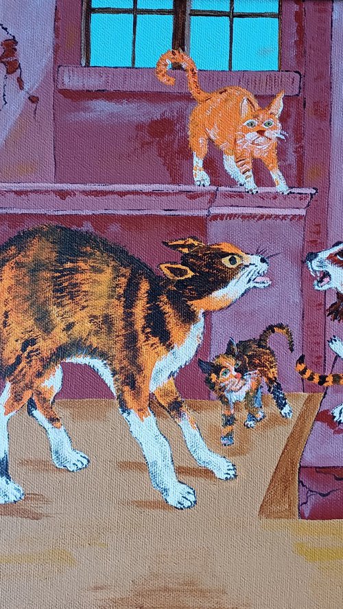 Cats and Dog by Corinne Hamer