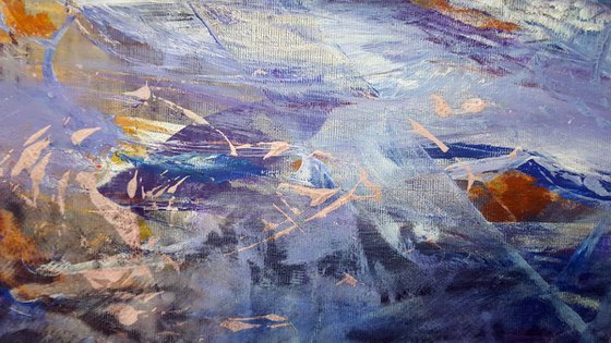 THE BEAUTIFUL ONEIRIC DREAMSCAPES SIGNED BY OVIDIU KLOSKA BLUE, PURPLE AND GREY MINDSCAPE