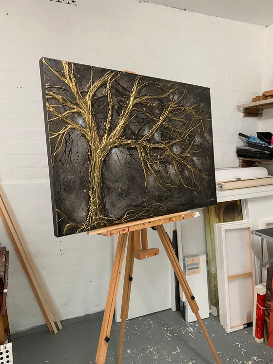 Midnight Gold Tree Large 100 x 70cm