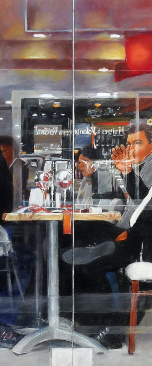 Cafe Scene, Cagnes by Brian Halton