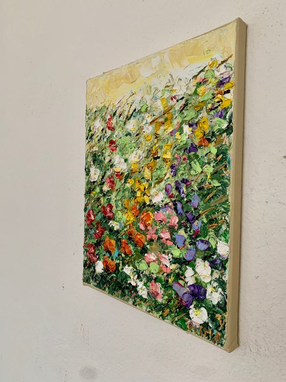 Colorful garden flowers